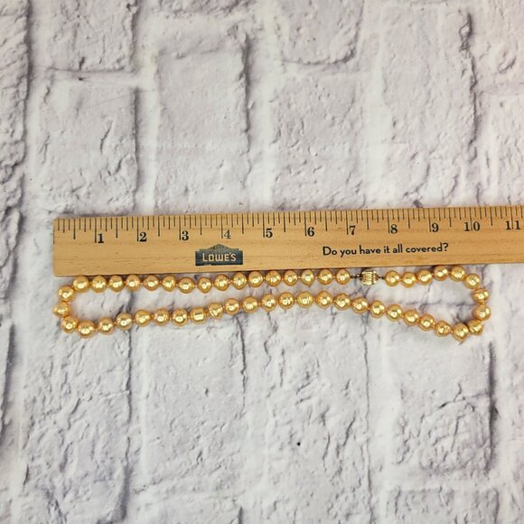 Golden South Sea Pearl Luxe Statement Necklace With Ornate Vermeil Clasp - Picture 10 of 10